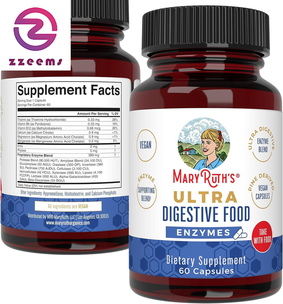 Ultra Digestive Enzymes Capsules | up to 2 Month Supply | Enzyme Supplement for