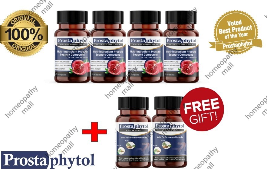 4 Pack Prostaphytol + Gift 2 Pack Vigor + Prostate Support Saw Palmetto Potency