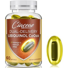 Ubiquinol CoQ10 600 MG Softgels with Omega-3 & Shilajit 60 Count (Pack of 1)