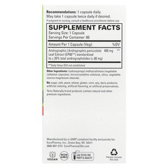 2 X Terry Naturally, Andrographis EP80, 400 mg, 60 Capsules