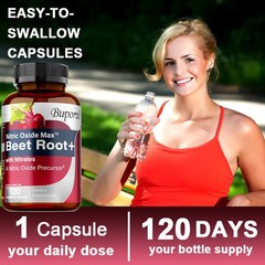 Nitric Oxide Max with Beet Root+ 120pcs -Boosts Muscle, Energy,Blood Circulation
