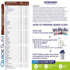 Quick Slim Meal Replacement Shake for Weight Loss, 30 Servings, 20g Protein, …