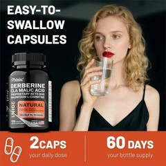 Berberine, CLA Malic Acid 120pcs – Metabolism, Digestion, Insulin & Liver Health