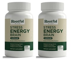 Rootful Mind Stress Energy Brain Capsules Rhodiola 2 Month