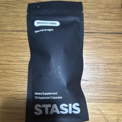 STASIS Nighttime Sleep Support Dietary Supplement Valerian Mg Zn 50 Veg Caps