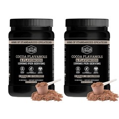 2 PACK! Black Forest High Flavanol Cocoa Powder and Flavonoid Supplements 1200mg