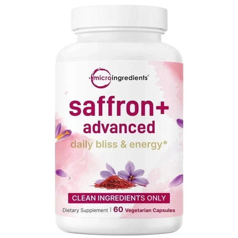 Saffron Extract Advanced Supplements 60 Veggie Capsules 10-in-1 with Saffron US