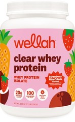 Wellah Clear Whey Protein Isolate Powder (Strawberry Piña Colada) 30 Servings