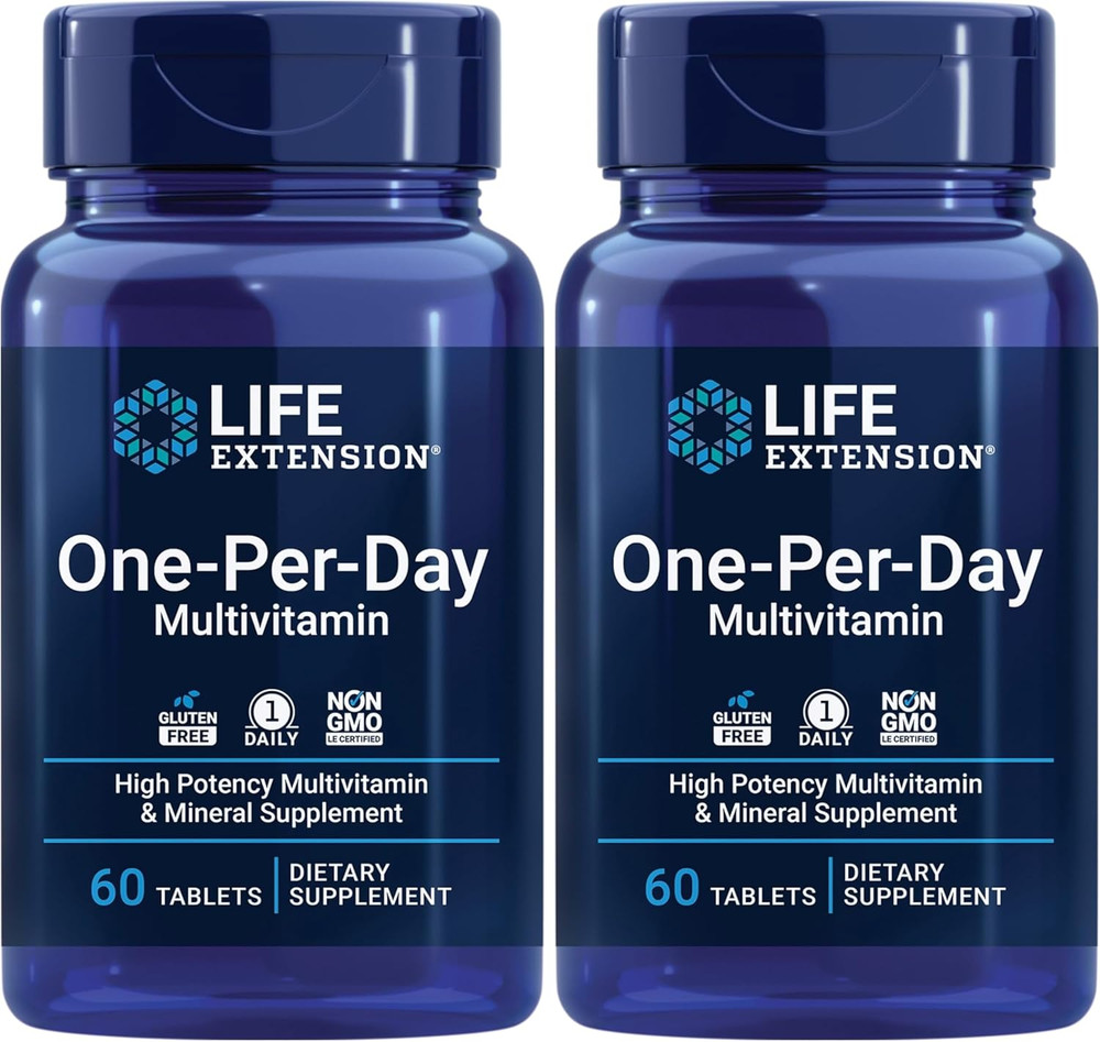Life Extension One-Per-Day Multivitamin – 60 Non-GMO Gluten-Free Tablets