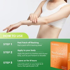 Nervana+ Avalaine Vitamin B12 Patches With Magnesium 30 Pieces Soothing Patches