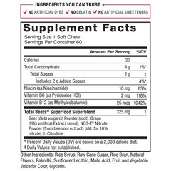 Force Factor Total Beets Concentrated Beet Root Circulation Chews Soft Support