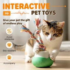 2026 New Interactive Dog Toys,Automatic Moving Interactive Cat Toy with 3 Speed