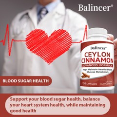 Organic Ceylon Cinnamon 30/60/120 Caps Heart Health & Immune Support