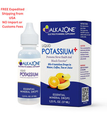 ALKAZONE Liquid Potassium+ | 1.25 Fl Oz (Pack of 1), No Color