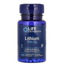 Life Extension Lithium Orotate, 4 PACK, 1,000 Mcg 100 Veg Caps each (400 total)