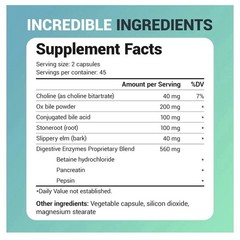 Dr. Berg Gallbladder Formula Ox Bile Digestive Enzymes 90 Veg Caps