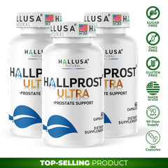 HALLPROST ULTRA – Inflamed Prostate, Prostatitis, BPH, Urinary Function 180 Caps