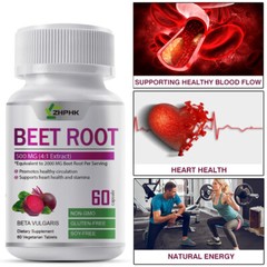 Beet Root Powder Capsules Beta Vulgaris Nitric Oxide Extract Super Food Juice