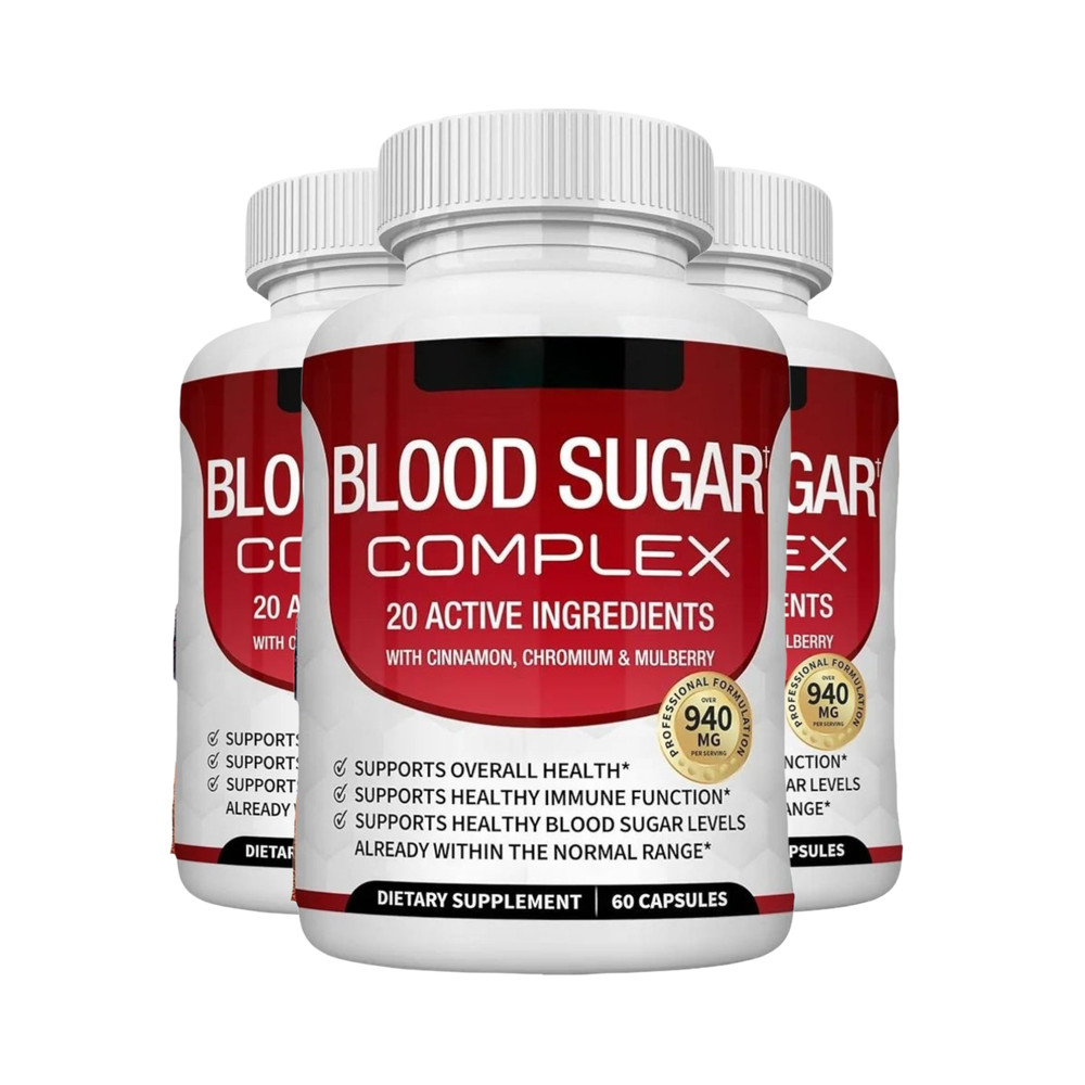 3-Pack Blood Sugar Complex – High Quality Daily Natural Blood Sugar Capsules Rel
