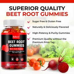 Organic Gummy Beet Root Nitric Oxide,Heart Health,Sports and Fitness Performance