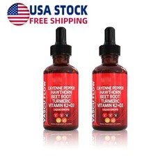 Cayenne Pepper Hawthorn Beet Root Turmeric Vitamin K2+D3 Liquid Drops 60ML