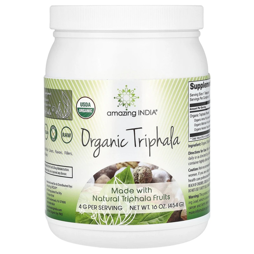 2 X Amazing India, Organic Triphala, 16 oz (454 g)