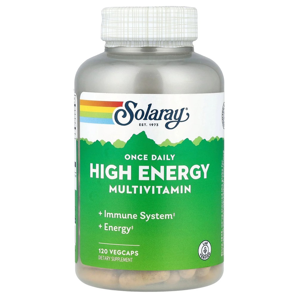 2 X Solaray, Once Daily High Energy Multivitamin, 120 VegCaps