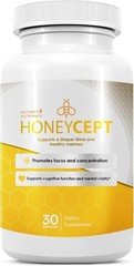 Honeycept Botanical Cognitive Support Supplement with Caffeine Bacopa Rhodiola