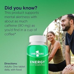 One A Day Energy Daily Essentials Multivitamin, 120 Count (Pack of 1)