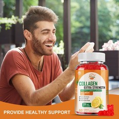 Premium Hydrolyzed Collagen Gummies with Vitamin C, Zinc & Biotin – 60 Gummies
