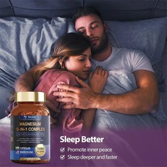 12 Magnesium Forms Complex 2 Pack Glycinate L-Threonate Muscle & Sleep Help