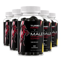 (5 Pack) Turbo Hard Gummy Advanced Male Support Supplement TurboHard 30 Gummies