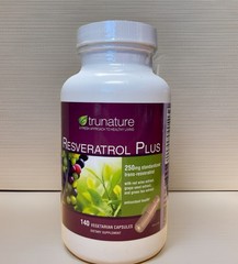 TruNature Resveratrol Plus Red Wine, Grape Seed and Green Tea Extract 140 Caps