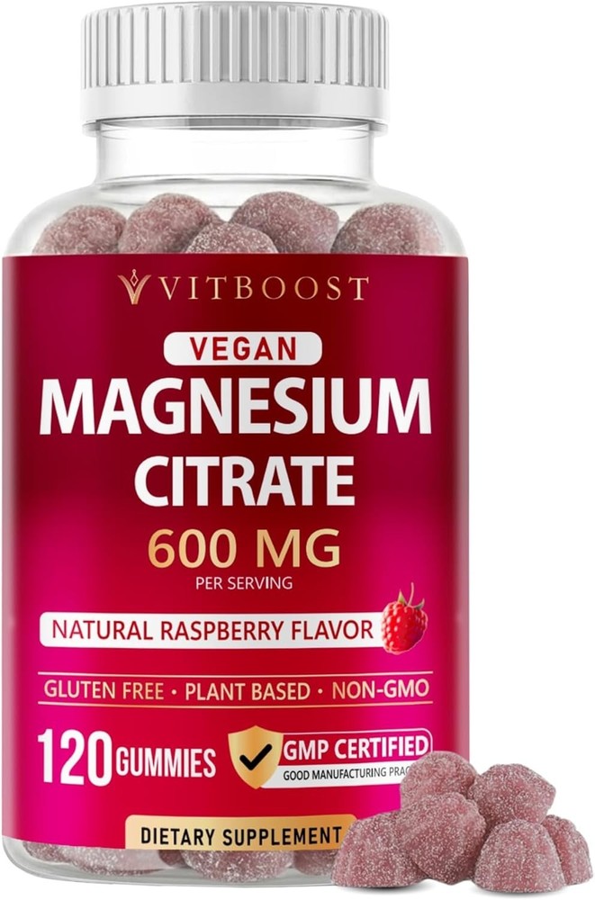 Vitboost Magnesium Citrate Gummies 600mg – 120 Count