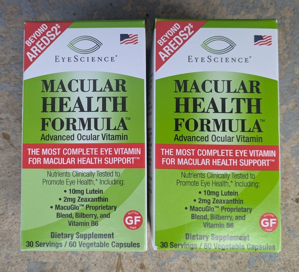 2 EyeScience Macular Health Formula Advanced Ocular Vitamin Exp. 5/27 & 11/27