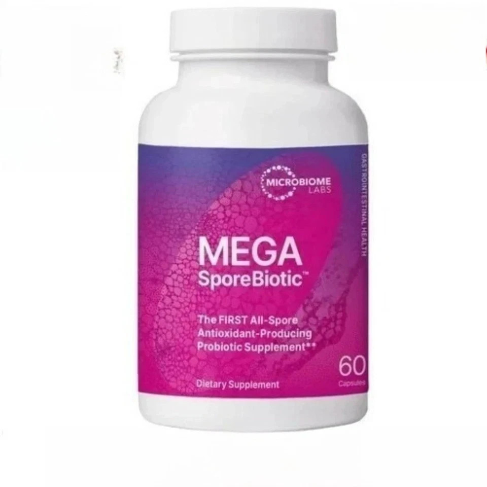 Microbiome Labs MEGA SporeBiotic – 60 Capsules – Probiotic Exp 08/26