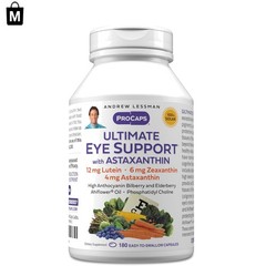 Comprehensive Eye Support Formula – 180 Softgels with Astaxanthin & Bilberry