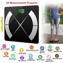 Smart Body Fat Scale Body Composition BMI Weight Scale Digital iOS & Android App