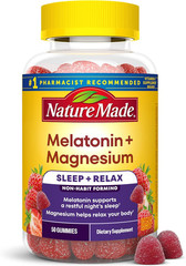 Nature Made Melatonin Magnesium Gummies Sleep Relax Support 3mg Citrate 50ct