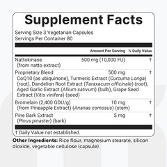 Micro Ingredients Nattokinase 10,000 FU Per Serving 240 Count (Pack of 1)