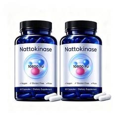 Nattokinase Supplement – 10800 FU 60 Capsules Per Serving Heart Circulation