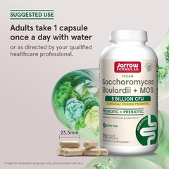 Jarrow Formulas Saccharomyces Boulardii Probiotics + MOS 5 Billion CFU 90 caps