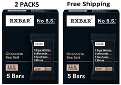 RXBAR Chocolate Sea Salt Chewy Protein Bars Gluten-Free Ready-to-Eat 10 Count