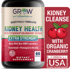 Kidney Cleanse Supplement-Kidney Support Formula With Cranberry – 60 Capsules