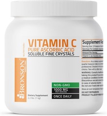 Bronson Vitamin C Powder Pure Ascorbic Acid Soluble 35.3 Ounce (Pack of 1)