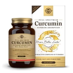 2 Bottles Solgar Full Spectrum Curcumin Liquid Extract (90 Licaps)