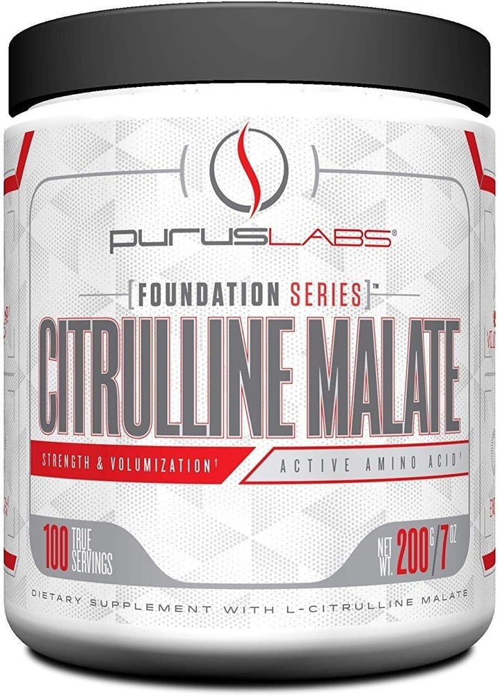 Purus Labs L-Citrulline Malate Powder – Strength & Volumization – 100 Servings
