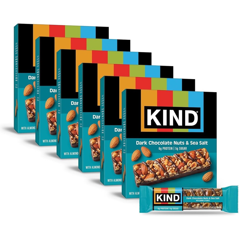 (72) KIND Bars, DARK CHOCOLATE NUTS & SEA SALT 1.4 oz – * with FREE SHIPPING