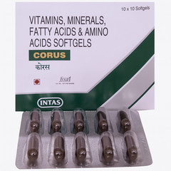 Charak Corus Soft Gelatin Capsules – 100 Caps for General Health & Well‑Being
