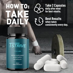 (5 Pack) Tstrive Advanced Male Support Performance Supplement 300 Capsules
